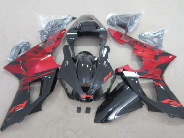 Rot Glänzendes Schwarz 2000-2001 Yamaha YZF R1 Motorrad Verkleidung