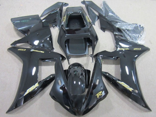 Glänzendes Schwarz Gold Aufkleber 2002-2003 Yamaha YZF R1 Motorrad Verkleidung