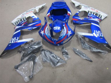 Weiß Blau Rot Motul Fiat 2002-2003 Yamaha YZF R1 Motorrad Verkleidung