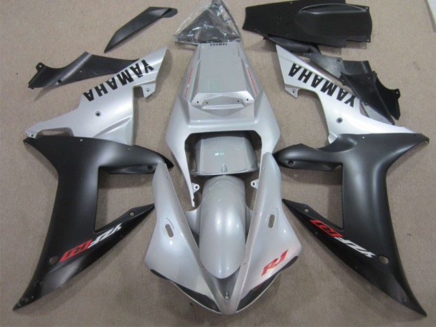 Silber Matt Schwarz 2002-2003 Yamaha YZF R1 Motorrad Verkleidung