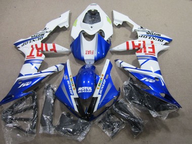 Weiß Blau Motul Fiat 2004-2006 Yamaha YZF R1 Motorrad Verkleidung