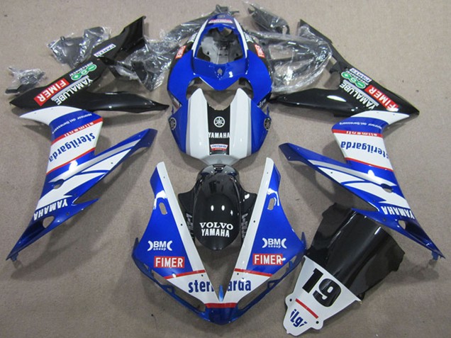 Weiß Blau Schwarz Rot Volvo Sterilgarda 19 2004-2006 Yamaha YZF R1 Motorrad Verkleidung