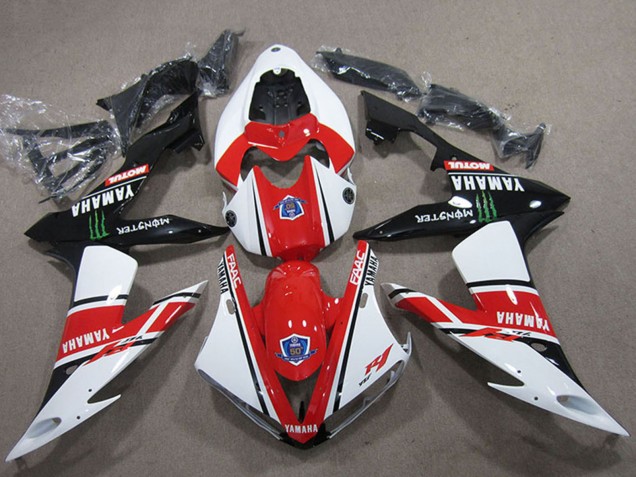 Weiß Rot Schwarz Grün Motul Monster 2004-2006 Yamaha YZF R1 Motorrad Verkleidung