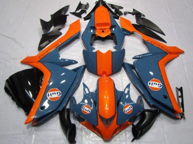 Dunkel Blau Orange Gulf 2007-2008 Yamaha YZF R1 Motorrad Verkleidung