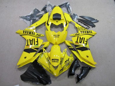 Gelb Schwarz Motul Fiat 2007-2008 Yamaha YZF R1 Motorrad Verkleidung