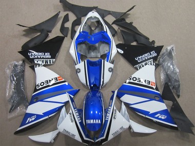 Weiß Blau Schwarz ENEOS Yamalube M1 Semakin Didepan 2009-2011 Yamaha YZF R1 Motorrad Verkleidung