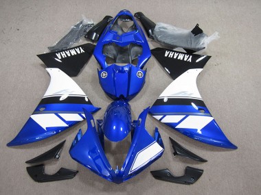 Blau Weiß Glänzendes Schwarz 2012-2014 Yamaha YZF R1 Motorrad Verkleidung