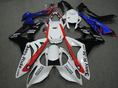 Weiß Rot Blau Glänzendes Schwarz Becker Carbon 2009-2014 BMW S1000RR Motorrad Verkleidung