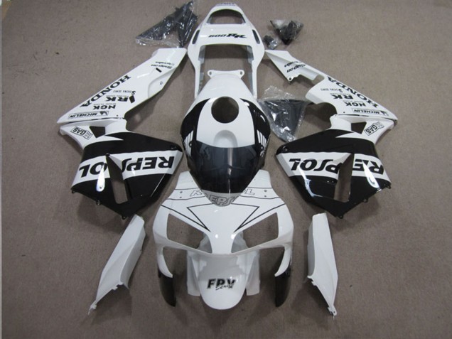 Weiß Glänzendes Schwarz Repsol 2003-2004 Honda CBR600RR Motorrad Verkleidung