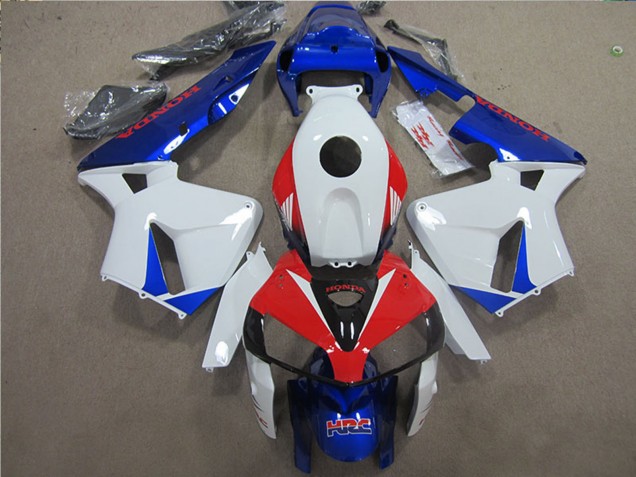 Weiß Rot Blau HRC 2005-2006 Honda CBR600RR Motorrad Verkleidung