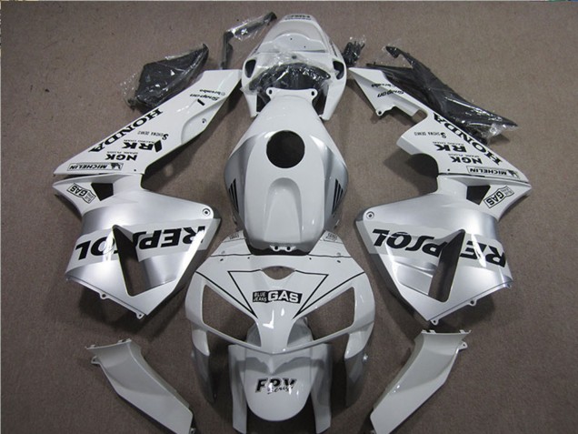 Weiß Schwarz Repsol 2005-2006 Honda CBR600RR Motorrad Verkleidung