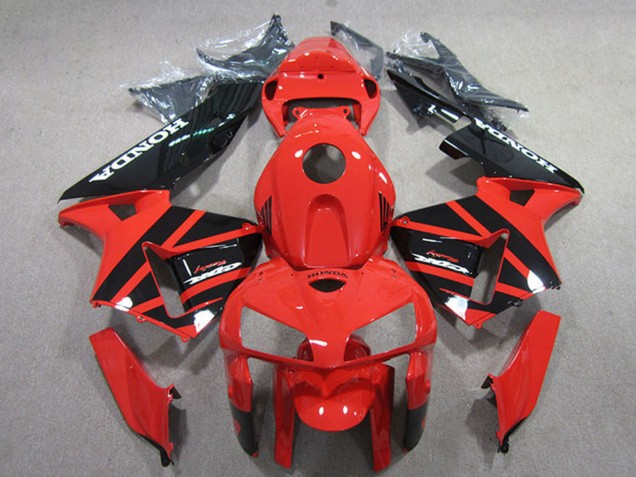 Rot Schwarz 2005-2006 Honda CBR600RR Motorrad Verkleidungen Kit