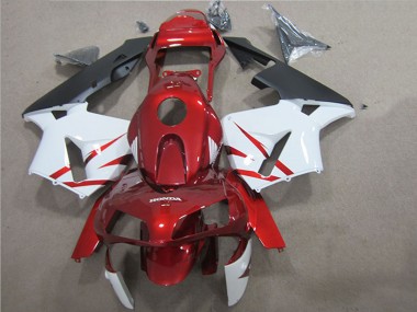 Rot Weiß Schwarz 2005-2006 Honda CBR600RR Motorrad Verkleidung