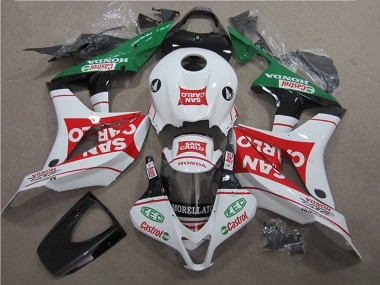 Weiß Rot Grün San Carlo 2007-2008 Honda CBR600RR Motorrad Verkleidung