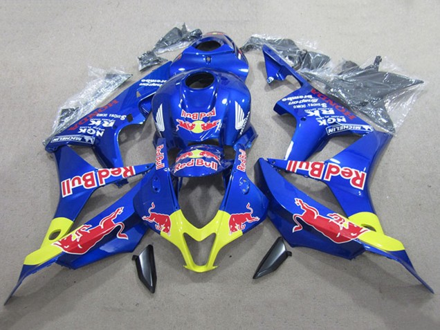 Blau Gelb Red Bull 2007-2008 Honda CBR600RR Motorrad Verkleidung Kit