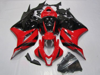 Rot Glänzendes Schwarz 2009-2012 Honda CBR600RR Motorrad Verkleidungen Kit