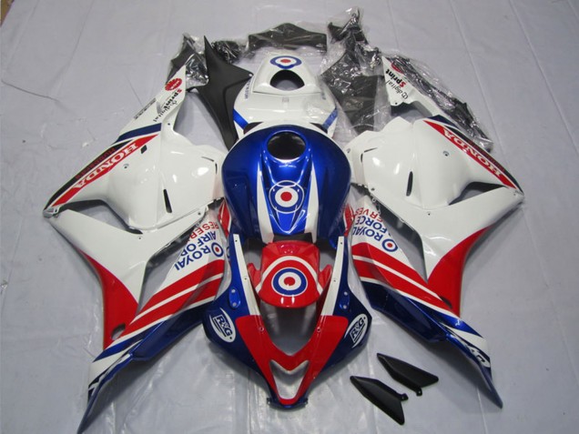 Weiß Blau Rot 2009-2012 Honda CBR600RR Motorrad Verkleidung