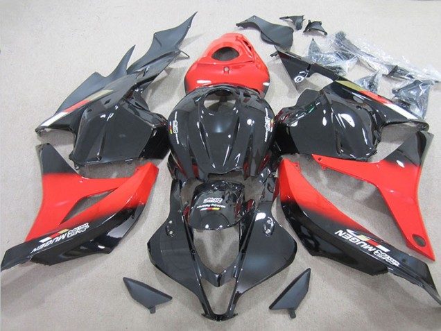 Rot Glänzendes Schwarz 2009-2012 Honda CBR600RR Motorrad Verkleidung