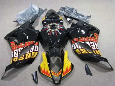 Gelb Glänzendes Schwarz Rot Rossi 2009-2012 Honda CBR600RR Motorrad Verkleidung