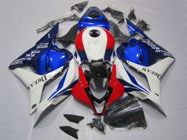 Weiß Rot Blau Dream 2009-2012 Honda CBR600RR Motorrad Verkleidung