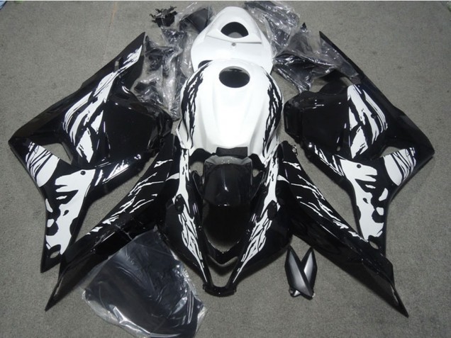 Weiß Glänzendes Schwarz 2009-2012 Honda CBR600RR Motorrad Verkleidung