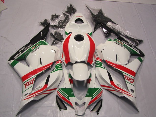 Weiß Rot Grün Castrol 2009-2012 Honda CBR600RR Motorrad Verkleidung