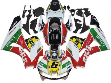 Weiß Rot Gelb Grün Liniear Viar 6 2012-2016 Honda CBR1000RR Motorrad Verkleidung