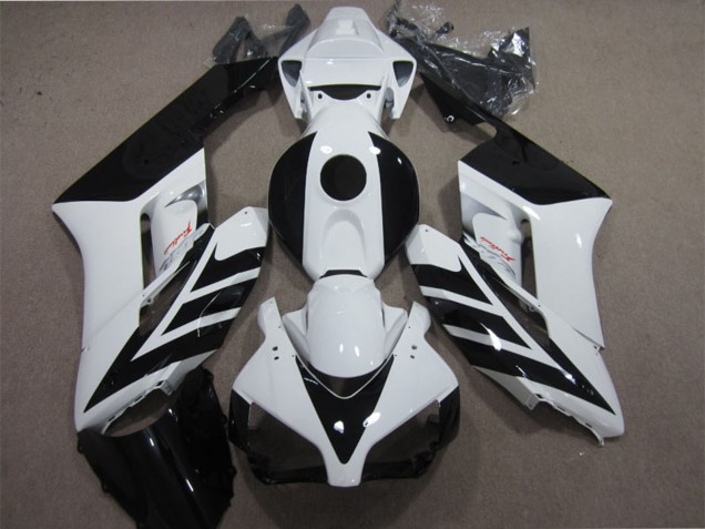 Weiß Glänzendes Schwarz Streifen 2004-2005 Honda CBR1000RR Motorrad Verkleidung