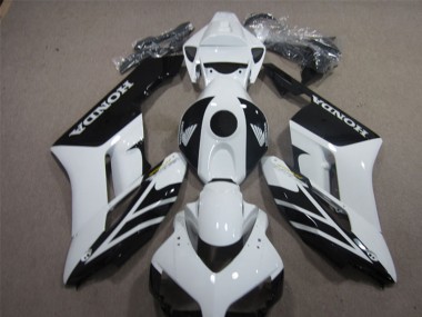 Weiß Glänzendes Schwarz Streifen 2004-2005 Honda CBR1000RR Motorrad Verkleidung