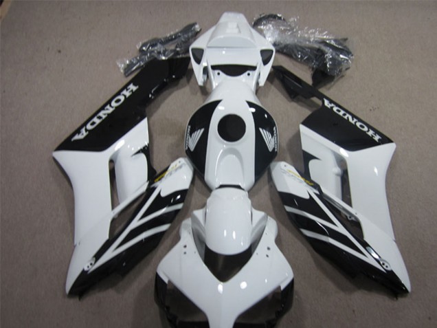 Weiß Glänzendes Schwarz Streifen 2004-2005 Honda CBR1000RR Motorrad Verkleidung