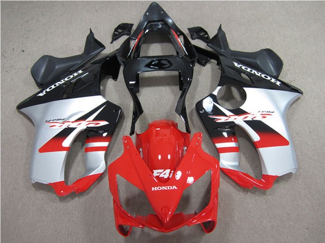 Silber Rot Glänzendes Schwarz 2001-2003 Honda CBR600 F4i Motorrad Verkleidung