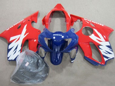 Rot Dunkel Blau 1999-2000 Honda CBR600 F4 Motorrad Verkleidung
