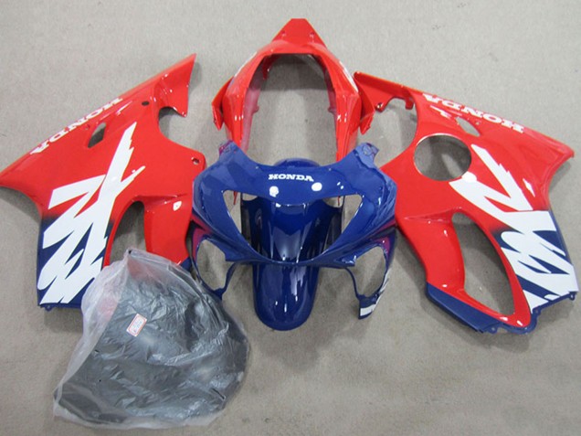 Rot Dunkel Blau 1999-2000 Honda CBR600 F4 Motorrad Verkleidung