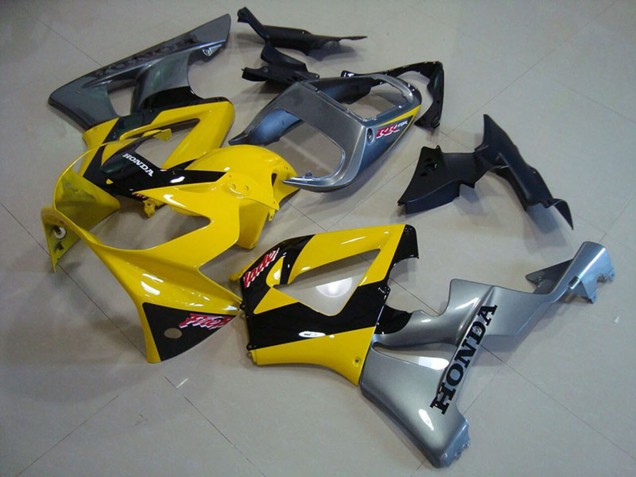 Gelb Silber Glänzendes Schwarz 2000-2001 Honda CBR900RR 929 Motorrad Verkleidung
