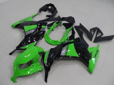 Grün Glänzendes Schwarz 2013-2018 Kawasaki ZX300R Motorrad Verkleidung