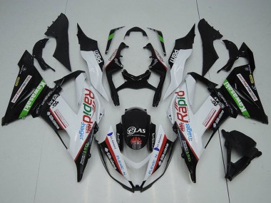 Weiß Grün Schwarz Rot Rapid 2013-2018 Kawasaki ZX6R Motorrad Verkleidung