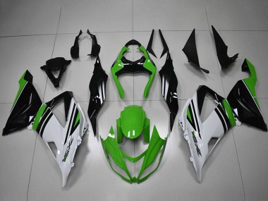 Grün Weiß Schwarz Streifen 2013-2018 Kawasaki ZX6R Motorrad Verkleidung