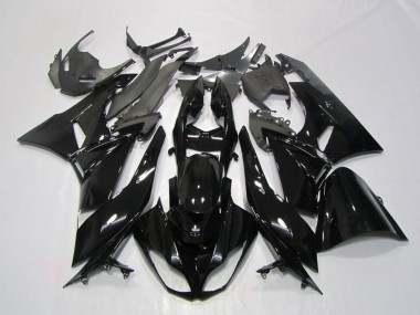 Glänzendes Schwarz 2009-2012 Kawasaki ZX6R Motorrad Verkleidung