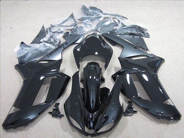 Schwarz Silber 2007-2008 Kawasaki ZX6R Motorrad Verkleidung