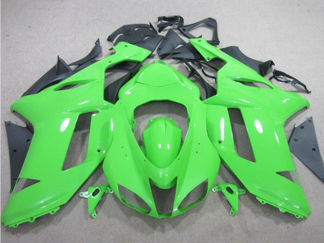 Grün 2007-2008 Kawasaki ZX6R Motorrad Verkleidung