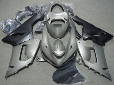 Grau Matt Schwarz 2005-2006 Kawasaki ZX6R Motorrad Verkleidung