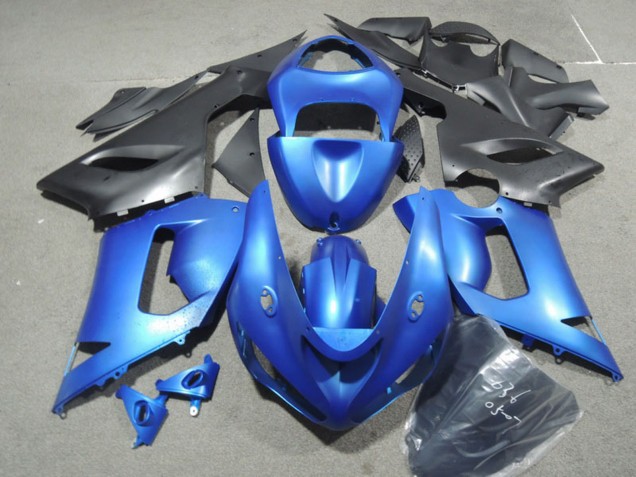 Blau Matt Schwarz 2005-2006 Kawasaki ZX6R Motorrad Verkleidung Kit