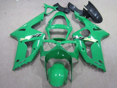 Grün 2003-2004 Kawasaki ZX6R Motorrad Verkleidung Kit