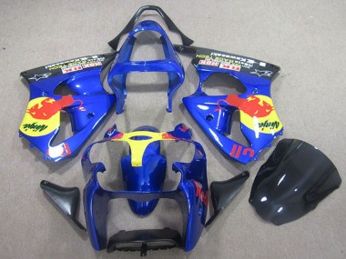 Blau Gelb Red Bull 2000-2002 Kawasaki ZX6R Motorrad Verkleidung