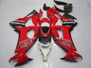 Rot Glänzendes Schwarz Elf Vent-Axia 2008-2010 Kawasaki ZX10R Motorrad Verkleidung
