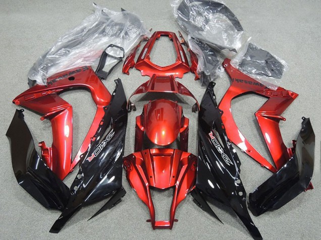 Rot Glänzendes Schwarz 2011-2015 Kawasaki ZX10R Motorrad Verkleidung