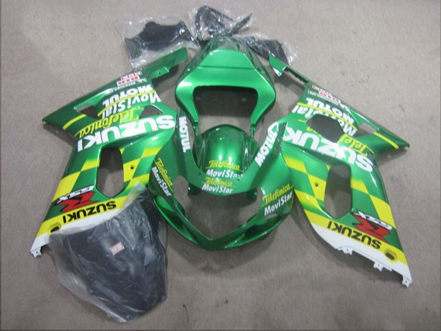 Grun Gelb Telefonica MoviStar 2001-2003 Suzuki GSXR 600 Motorrad Verkleidung