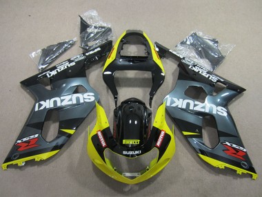Schwarz Gelb Motul 2001-2003 Suzuki GSXR 600 Motorrad Verkleidung