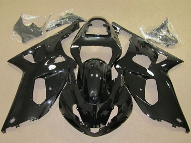Glänzendes Schwarz 2001-2003 Suzuki GSXR 600 Motorrad Verkleidung