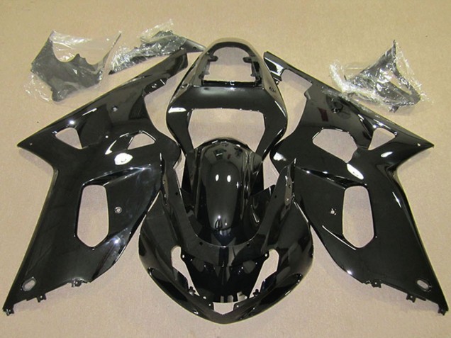 Glänzendes Schwarz 2001-2003 Suzuki GSXR 600 Motorrad Verkleidung